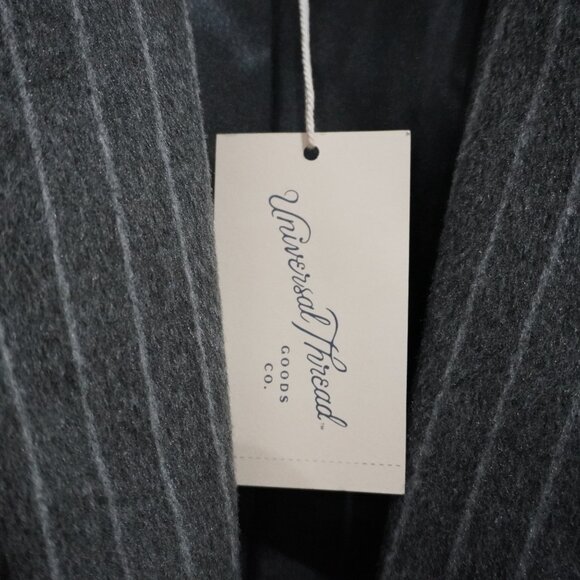 Grey Wool Like Pinstripe Relaxed Over Sized Fit Blazer - Women's Size La… - Picture 8 of 14